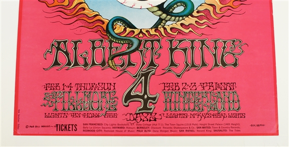 Jimi Hendrix 1968 Flying Eyeball Original Second-Printing Concert Poster