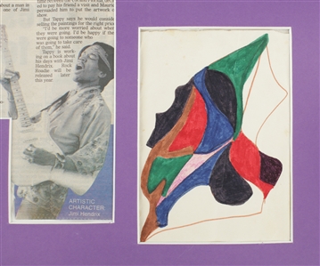 Jimi Hendrix Original Psychedelic Artwork Done by Jimi Hendrix w Provenance