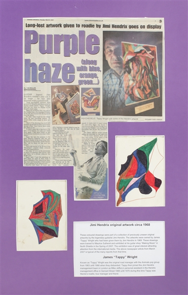 Jimi Hendrix Original Psychedelic Artwork Done by Jimi Hendrix w Provenance