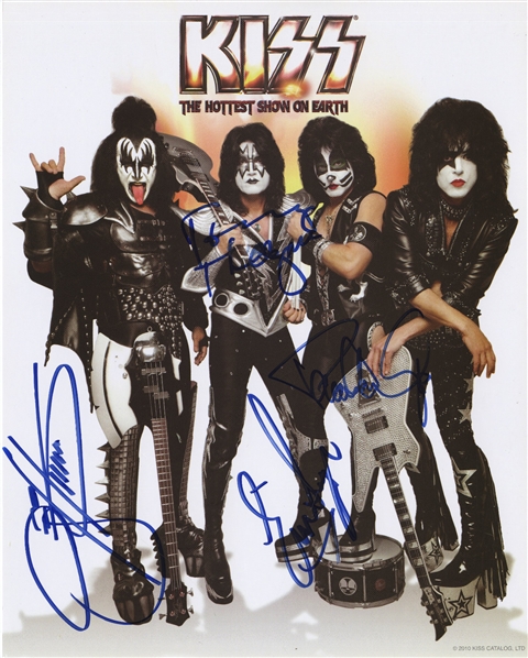 KISS “The Hottest Show On Earth" Signed Photograph w COA