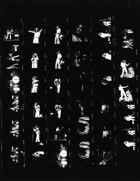 Led Zeppelin Incredible Unpublished Circa 1970s Negatives & Contact Sheet w Copyright