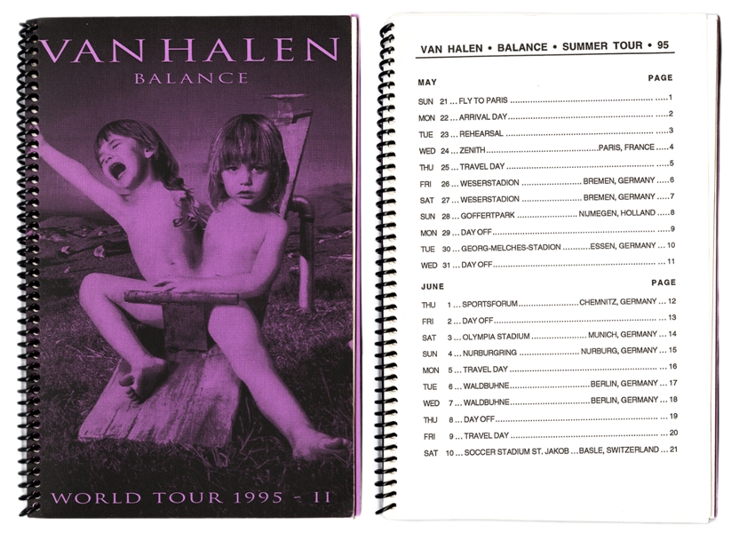 Van Halen 1995 “Balance” Summer World Tour Itinerary