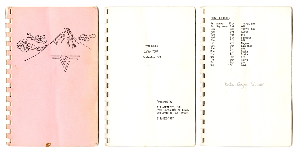 Van Halen 1979 Japan Tour Itinerary