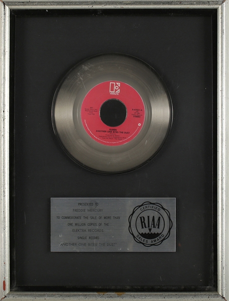 Queen “Another One Bites the Dust” RIAA Sales Record Award Presented to “Freddie Mercury"
