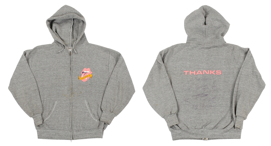 Ian McLagan 1981 Rolling Stones U.S. Tour 81 Gray Crew Tour Hoodie