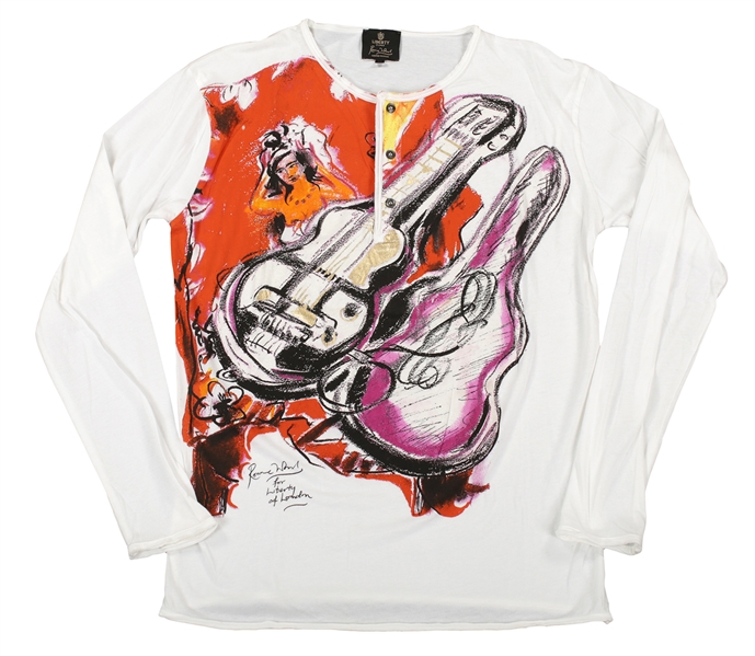 Ian McLagan 2009 Ronnie Wood Liberty Of London 3-Button Henley Shirt