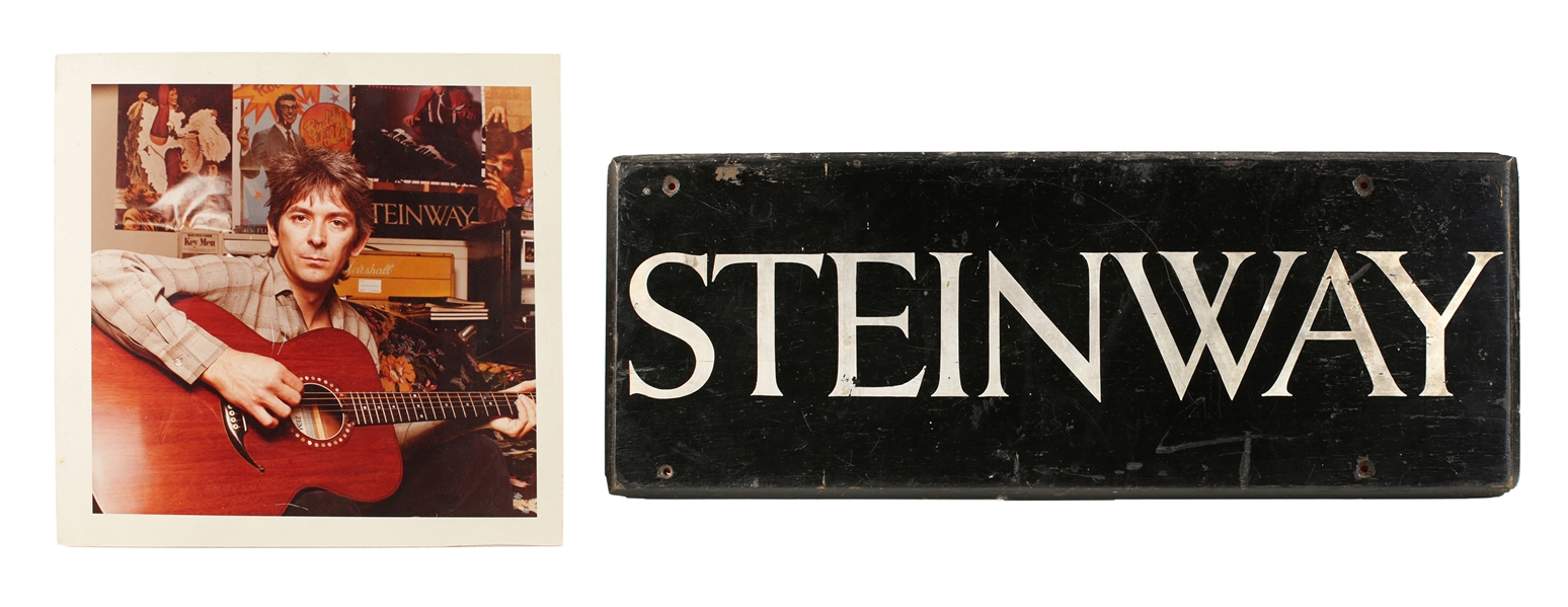 Ian McLagan 1970s - 2010s Steinway / Hammond Sign With Photo
