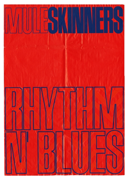 The Muleskinners 1964/65 Ian McLagan/Barney Bubbles Designed Poster with British Poster Design Award Notification and Certificate