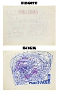 Ian McLagan 1967 Three Original Drawings For Small Faces & P.P. Arnold