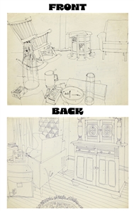 Ian McLagan 1960s Seven Pieces of Original Hand-Drawn Artwork