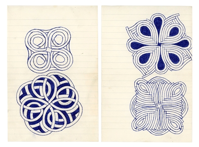 Ian Mclagan 1960s Five Pieces of Original Hand-drawn Artwork Large & Small