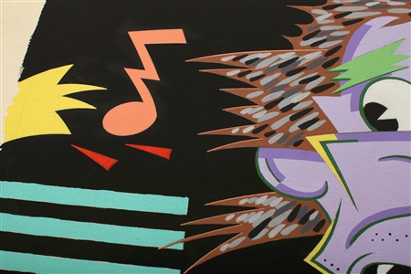 Gary Panter 1980 Bump in the Night Cover Art Original Painting