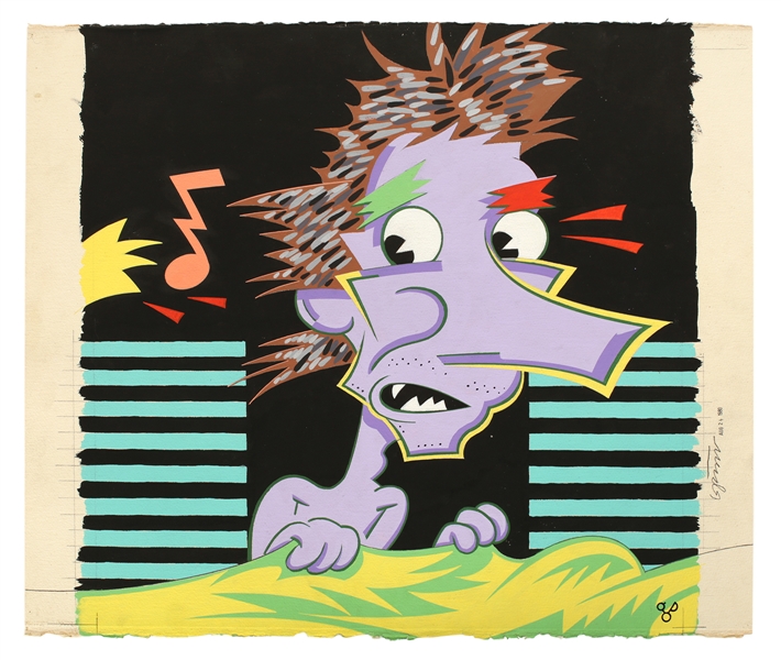 Gary Panter 1980 Bump in the Night Cover Art Original Painting