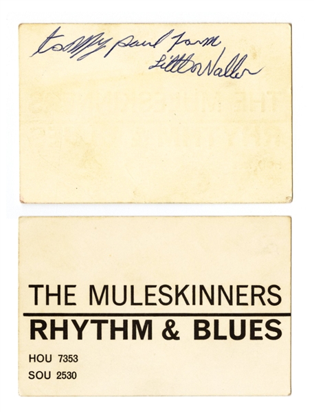 Little Walter 1965 Autographed Muleskinners Card