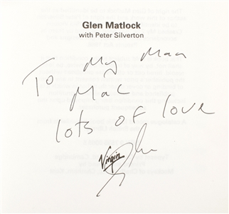 Glen Matlock 1996 Autographed Copy of I Was A Teenage Sex Pistol