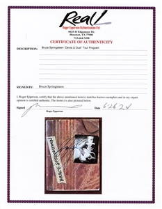 Bruce Springsteen Signed “Devil & Dust” 2005 Concert Tour Program w COA