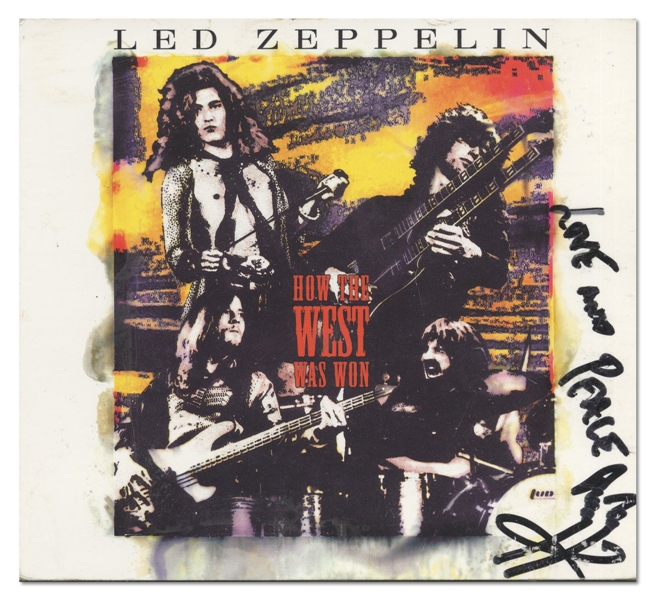 Led Zeppelin 2004 Jimmy Page Autographed "How The West Was Won" CD (WITH COA)