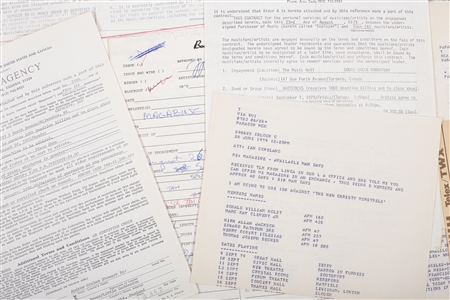 Buzzcocks & Magazine 1979 Concert Contracts, Correspondence & Accounting Lot-Paragon Agency