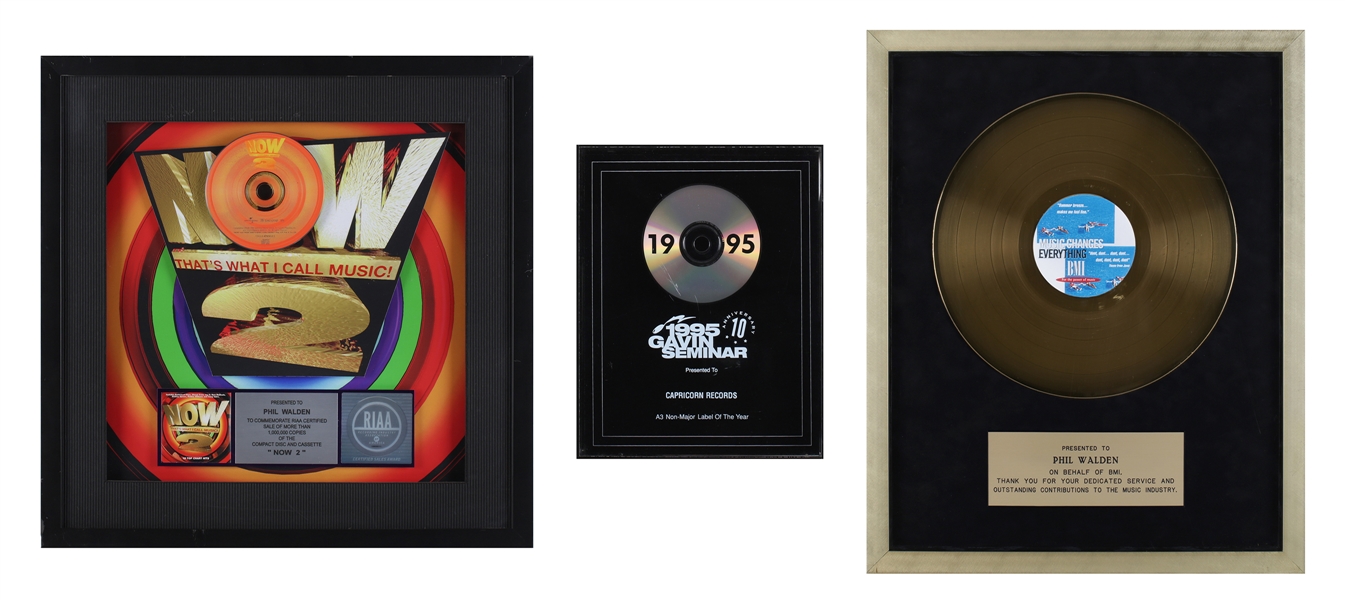 Phil Walden 1995-1999 Lot of 3 Personal Career Awards & Recognitions