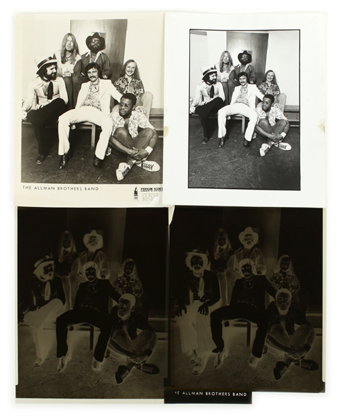 Allman Brothers Band 1975 "No. 149133" Two Photos and Two Negatives Lot
