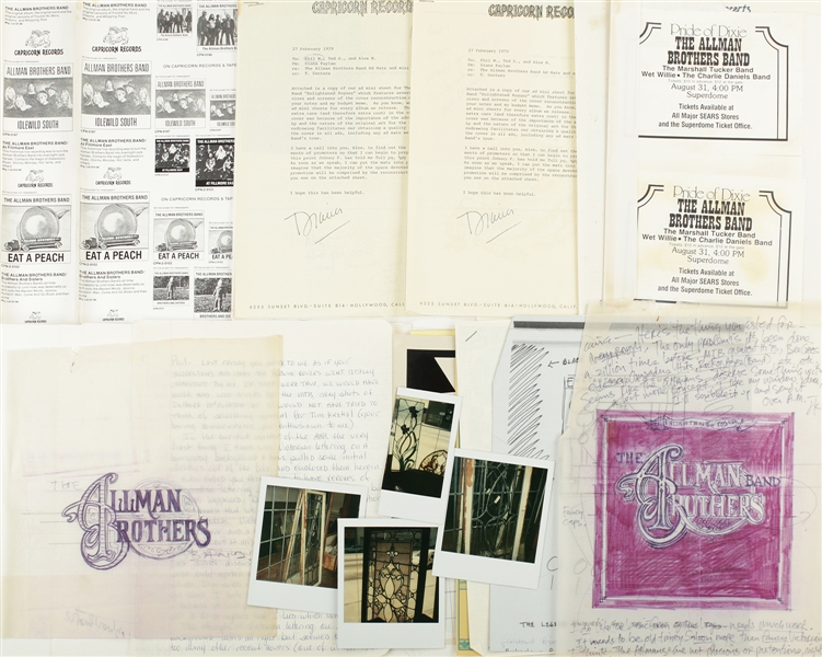 Allman Brothers Band 1972-1979 Album Covers and Ads Paperwork & Artwork Lot