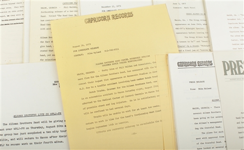 Allman Brothers Band 1973-1979 Capricorn Press Releases