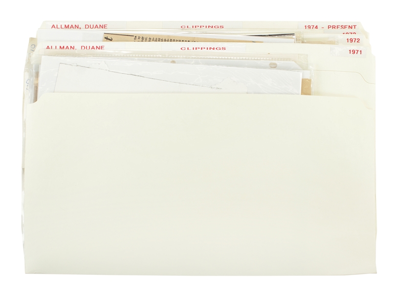 Duane Allman 1971-1991 Large Lot of Clippings