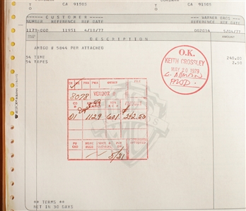 The Gregg Allman Band 1977 Recording and Financial Documents