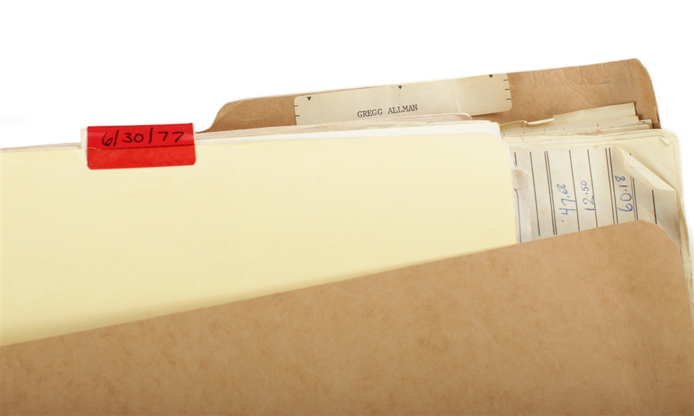 The Gregg Allman Band 1977 Recording and Financial Documents