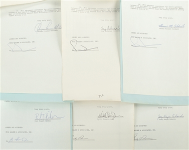 The Marshall Tucker Band 1975-1978 Individual Band Member Signed Management Agreements With Band Signed Extension Document w/ COA
