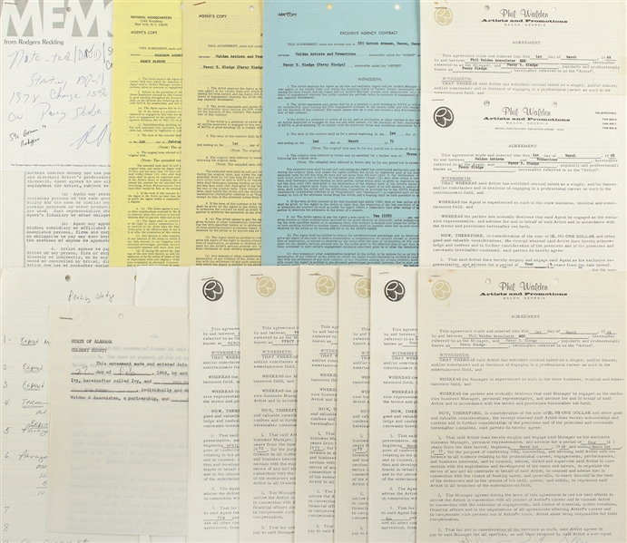 Percy Sledge 1966 – 1968 Signed Contracts With Correspondence