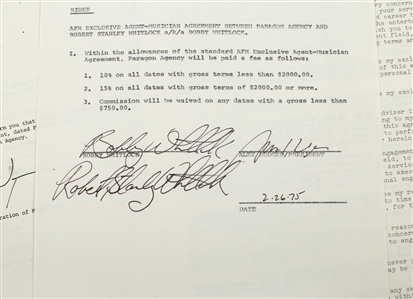 Bobby Whitlock 1975 Lot of Contracts and Business Correspondence