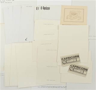 Phil Walden 1980s-1990s Personalized Capricorn Records Stationary and Logo Items Lot