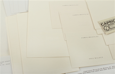 Phil Walden 1980s-1990s Personalized Capricorn Records Stationary and Logo Items Lot