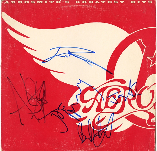 Aerosmith Signed “Aerosmiths Greatest Hits” Album w COA