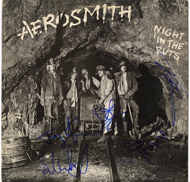 Aerosmith Signed “Night in the Ruts” Album w COA