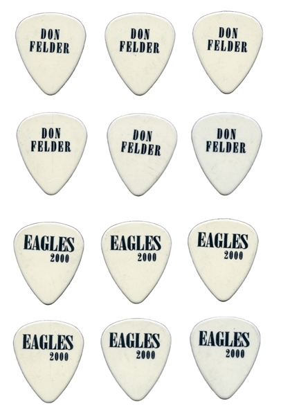 The Eagles 2000 Lot of 6 White Don Felder Guitar Picks