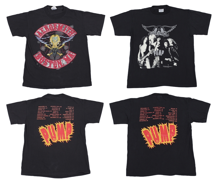 Aerosmith 1989 – 1990 Lot of 2 Pump North American Tour Concert Shirts
