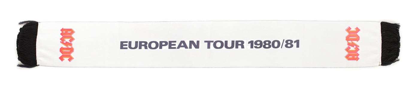 AC/DC 1980-1981 Back in Black Tour European Fan Scarf