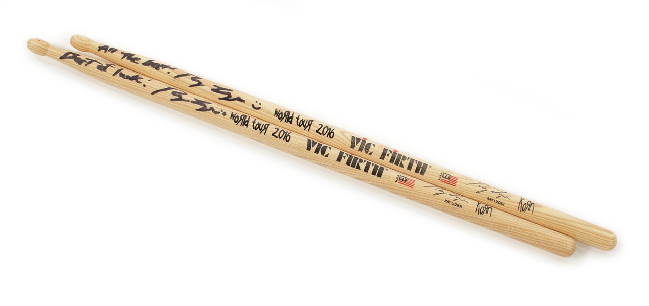 Korn 2016 Autographed & Personalized Ray Luzier Signed Drumsticks