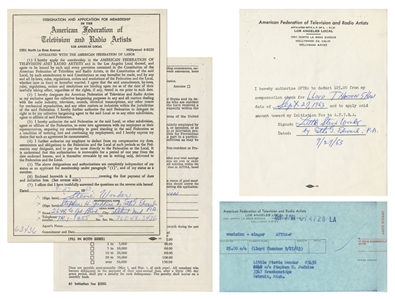 Stevie Wonder 1963 Signed American Federation of TV & Radio Artists Contract