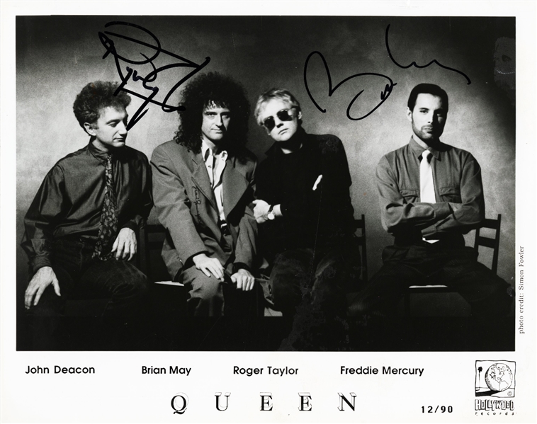 Brian May & Roger Taylor Signed Photograph w COA