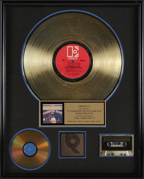 The Doors “Morrison Hotel” RIAA Gold Record Award Presented to “The Doors"
