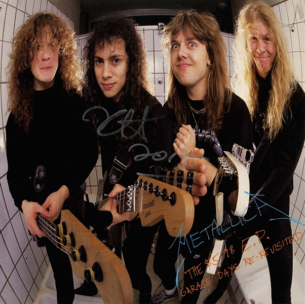 Metallica 1987 $5.98 E.P. Garage Days Re-Revisited Vinyl Autographed by Kirk Hammett w COA