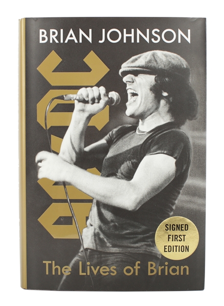 AC/DC Brian Johnson Signed “The Lives of Brian” First Edition Book