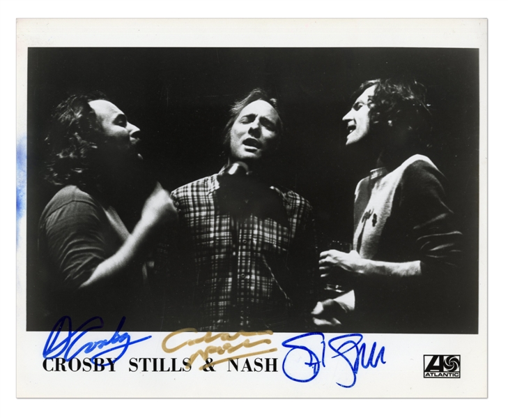 Crosby Stills & Nash 1980s-1990s Band Signed Photo