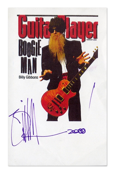 ZZ Top 2000 Billy Gibbons Autograph