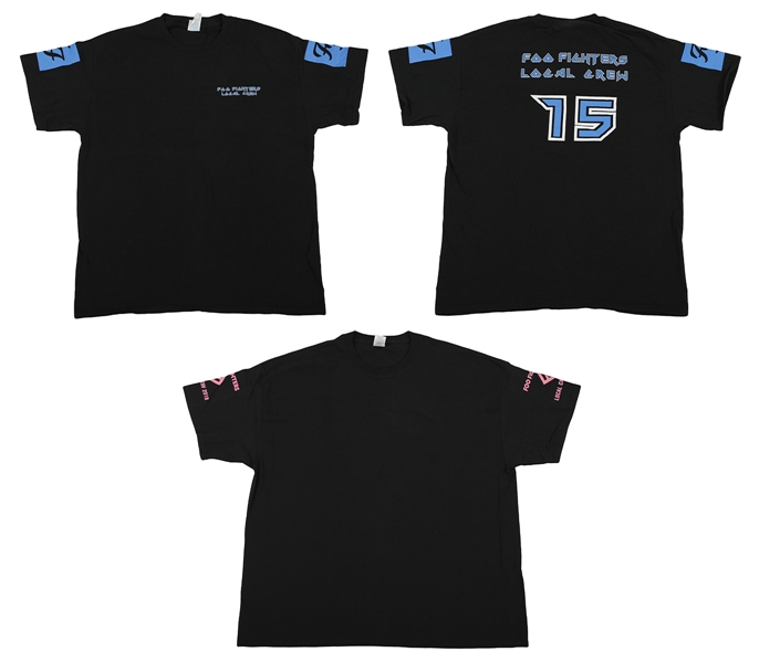 Foo Fighters 2015 – 2018 Calgary Edmonton Local Crew Shirts, Set List & Pass Array Lot
