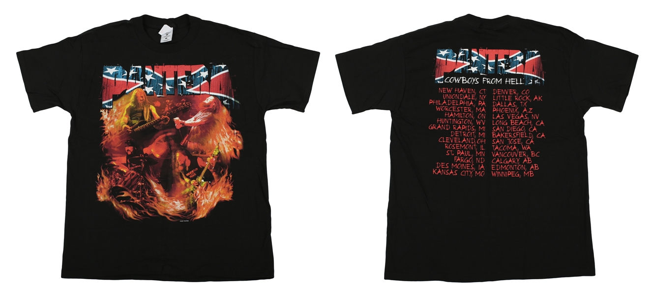 Pantera 2001 Reinventing the Steel Calgary Concert Shirt, Dimebag Pick & Pass Lot