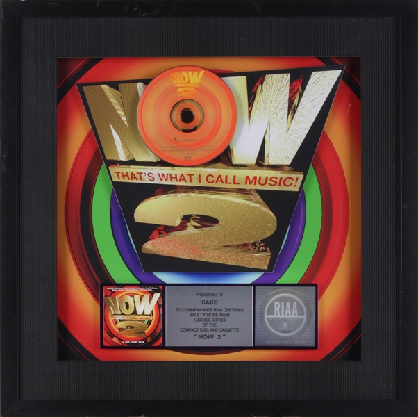 Cake 1999 Now 2 RIAA Platinum Compact Disc Award Presented to Cake